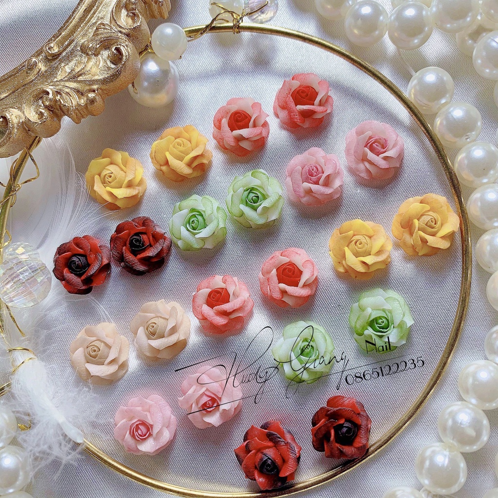 Hoa bột nail - hoa đính móng