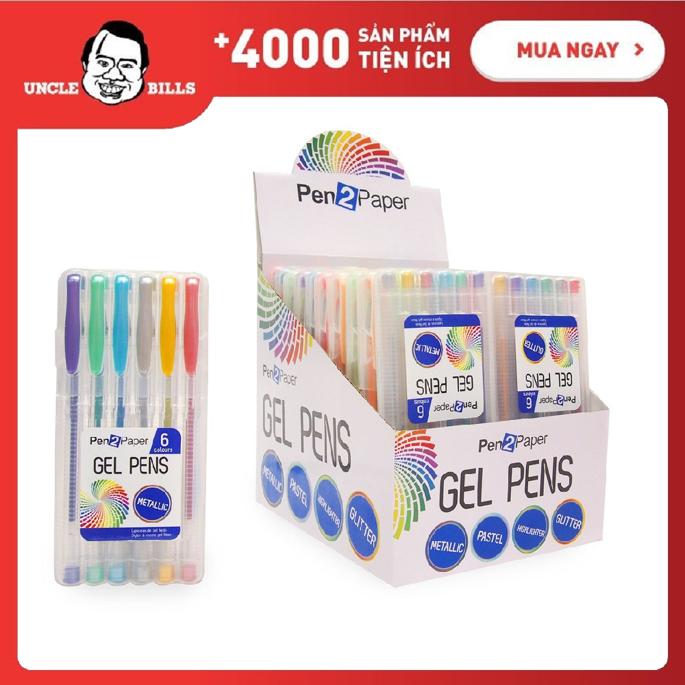Bút Nước Ánh Kim 6 Cái Uncle Bills SE0406