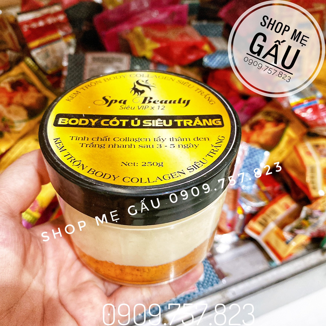 KEm body cốt ủ 2 tầng siêu trắng 250g