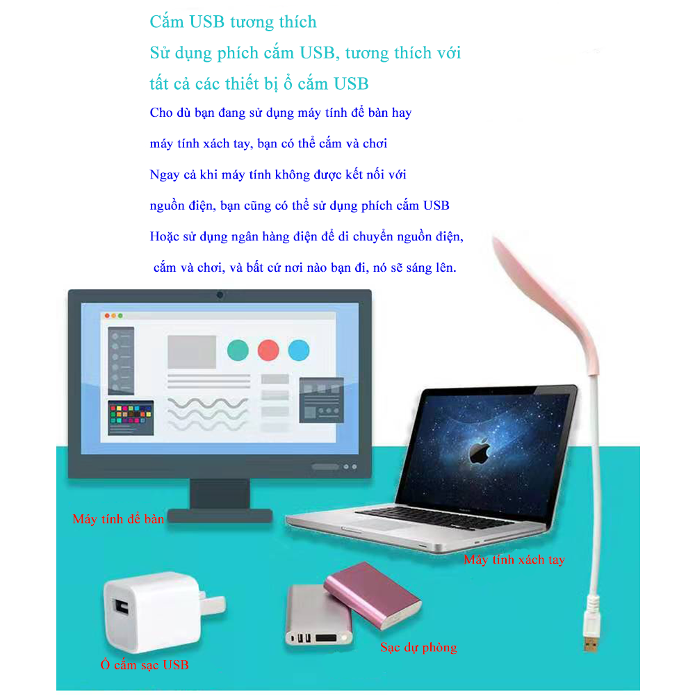 Super Bright USB Led Light - USB Laptop Light - USB Light - Led Light - USB Plug-In Led Light - Upgraded Mini USB Light with Switch