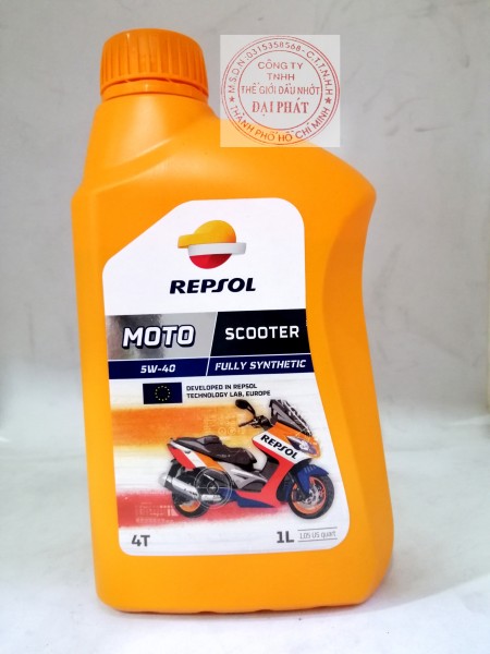 Dầu nhớt Repsol Moto Scooter 4T 5W40 chai 1 lít