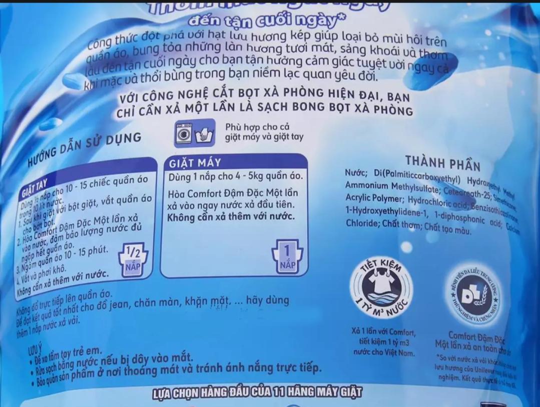[HCM]nước xả comfort ban mai 1.6 lít túi