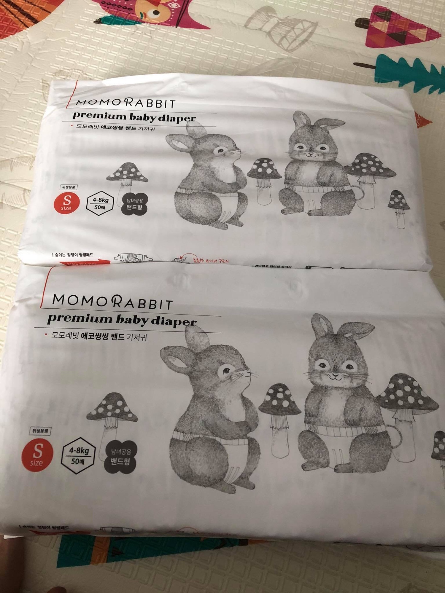 Tã/Bỉm Momo Rabbit Dán  size S50/M44/L40/XL36