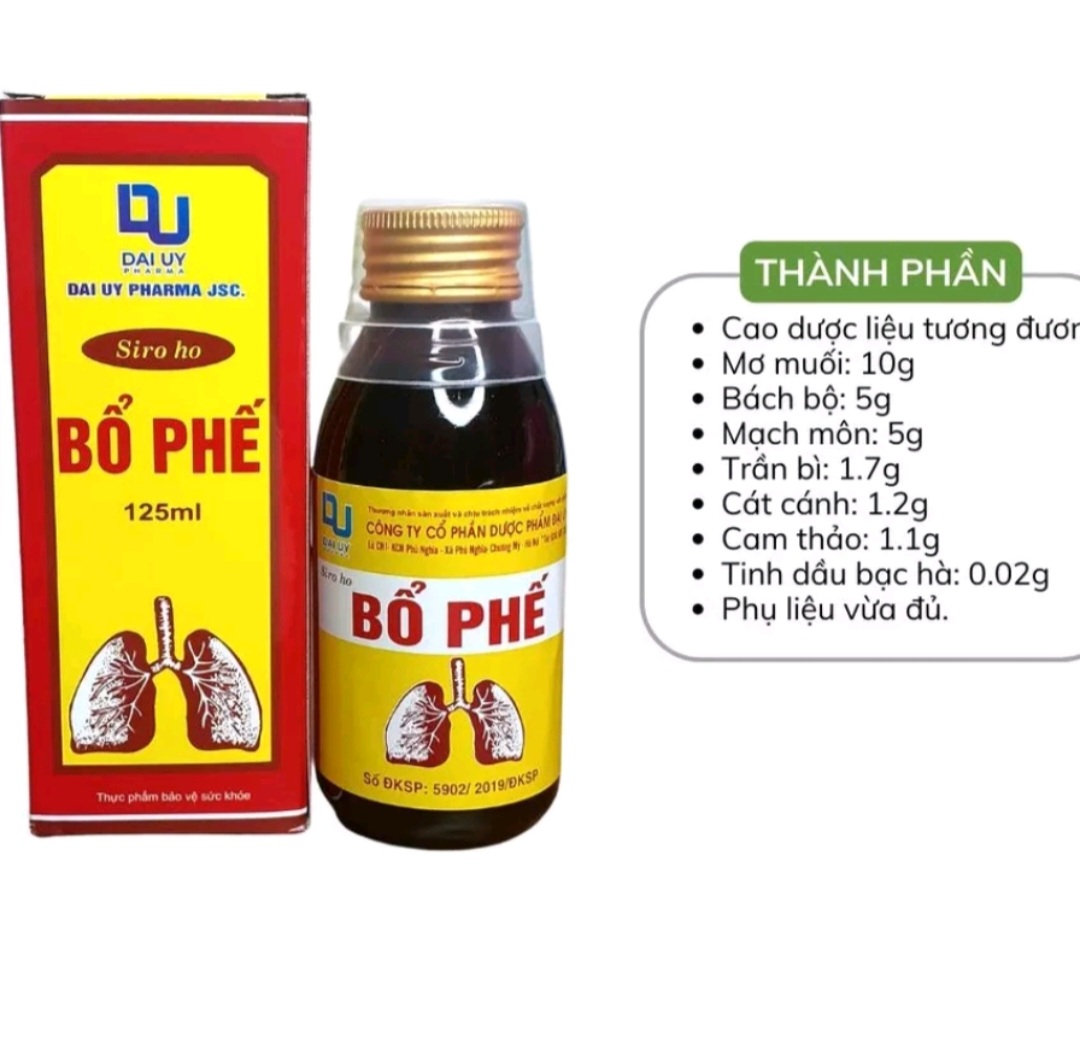 Bổ Phế Đại Uy - siro ho thảo dược hỗ trợ giảm ho, long đờm, dịu họng .