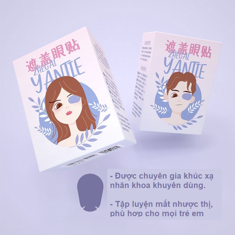 Miếng dán mắt kích thích thị giác, tập nhược thị ( full hộp 20 miếng)