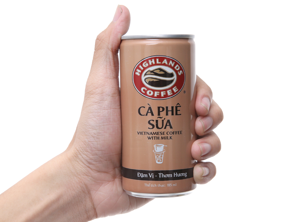Thùng 24 lon cà phê sữa/đen đá Highlands 185ml-Tự hào sinh ra từ đất Việt 1999