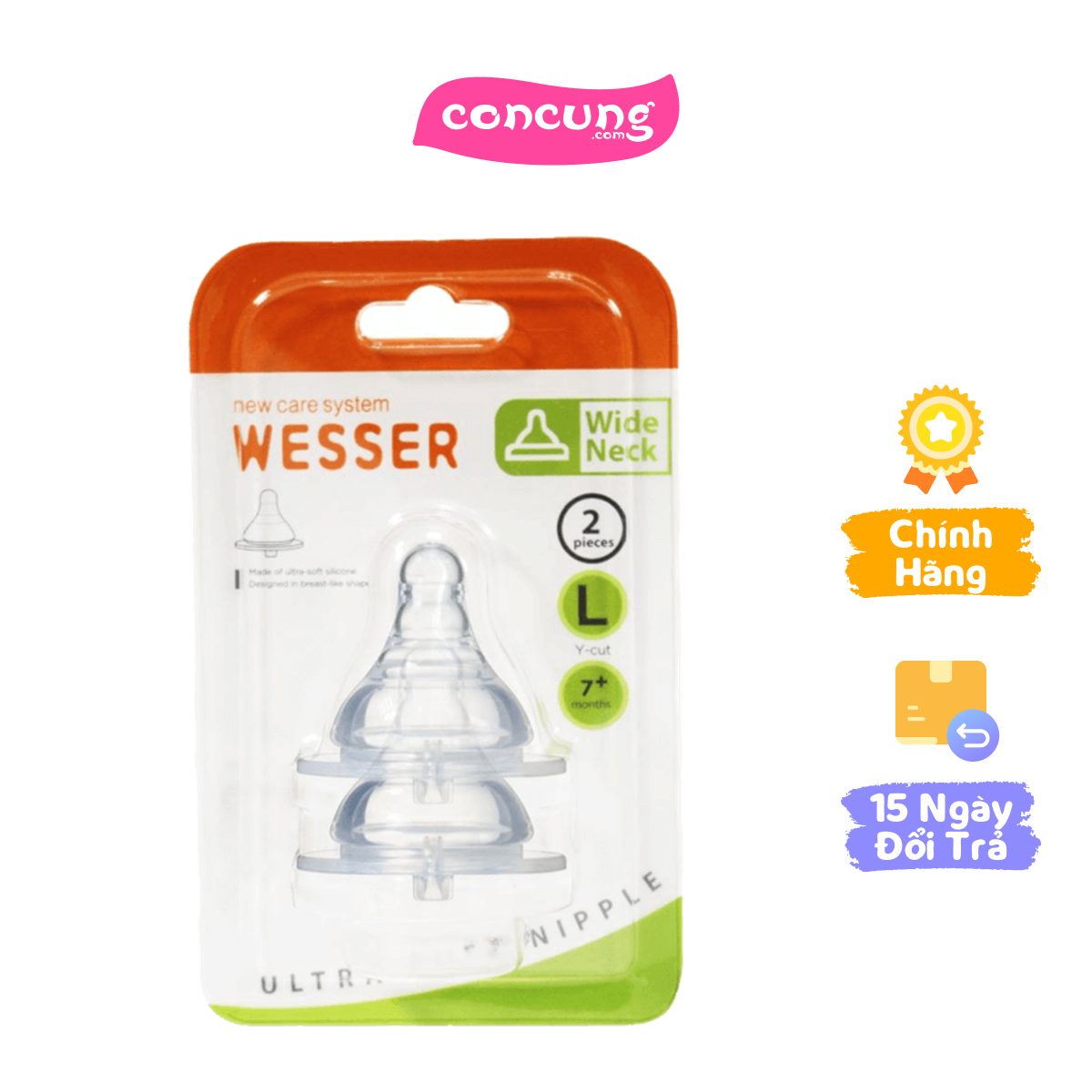 Núm ty Wesser cổ rộng