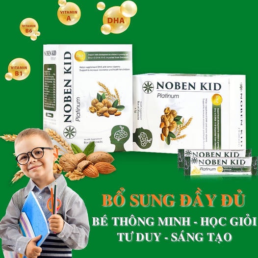 Cốm Trí Não Noben Kid Cho Bé Hộp 30 Gói