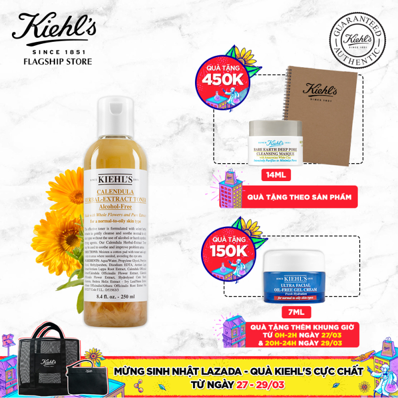 Nước cân bằng Hoa Cúc Kiehls Calendula Herbal Extract Alcohol-Free Toner 250ML giá rẻ