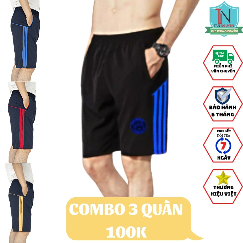 [Freeship Combo 3 cái 100 k]Quần Đùi Nam Vải Gió Cao Cấp (size 40-100 Kg} Siêu Nhẹ , Thể Thao Khỏe Khoắn Mềm Mịn, Co Giãn Tốt, Vận Động Thoải Mái  QD3S 🔸 TANNGUYEN 🔸