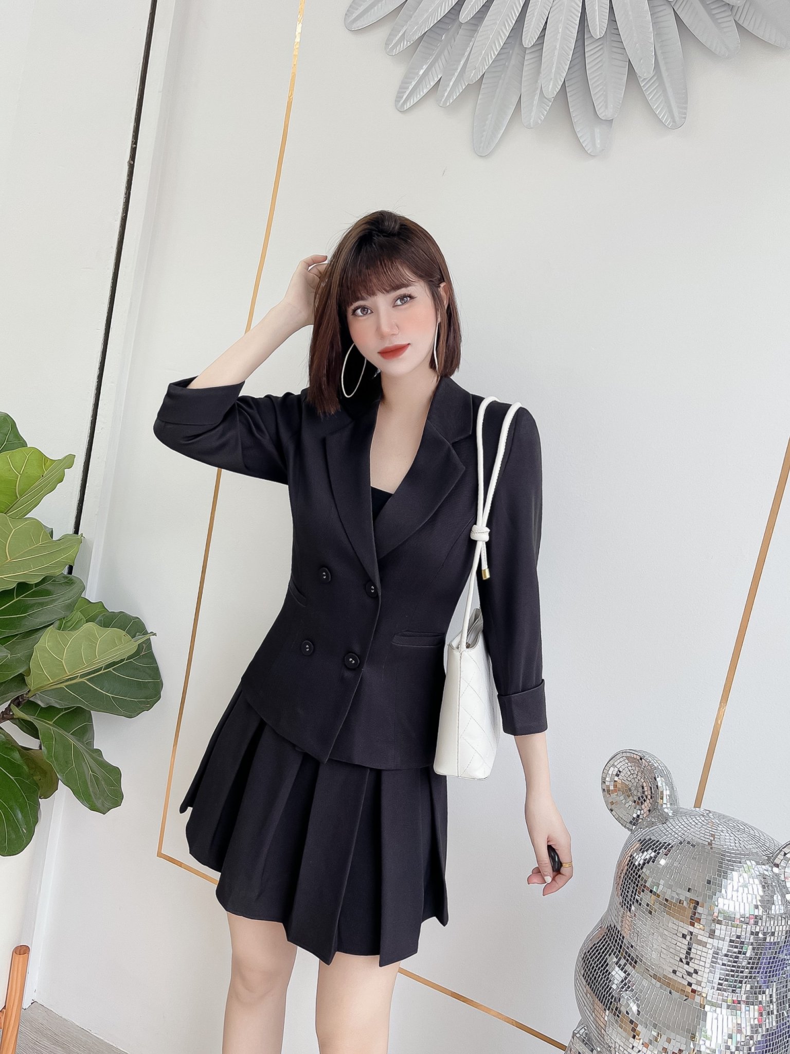 Aó Vest Cao Cấp.3685.Aó blazer Nữ Công Sở.