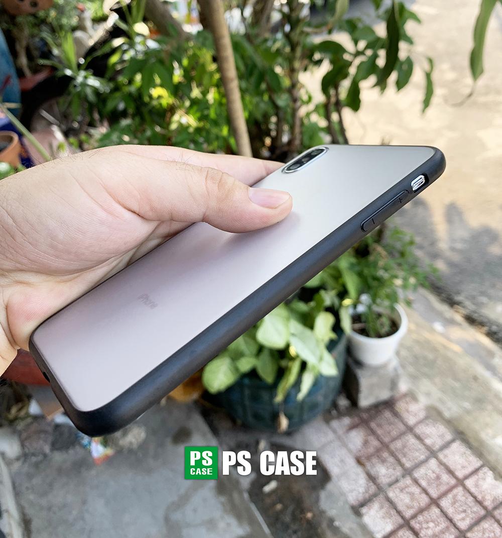 Ốp lưng iPhone XS MAX viền dẻo đen cao cấp - PS Case phân phối