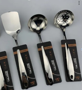 Combo 3 món muôi vá múc canh cao cấp - bộ 4 món xẻng - muôi - vá - sạn inox 304 cao cấp, set 3 món môi - chao - xẻng bếp cao cáp - sáng sạch vệ sinh