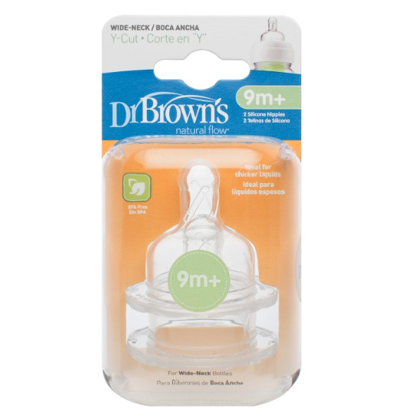 (QUÀ TẶNG KHÔNG BÁN) Set 2 núm ty cổ rộng Dr.Brown's