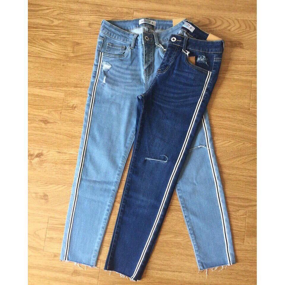 Quần jean nữ 9 tấc có viền