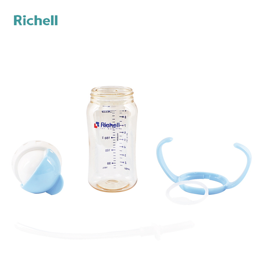 BÌNH ỐNG HÚT PPSU RICHELL (260ML-XANH LƠ)