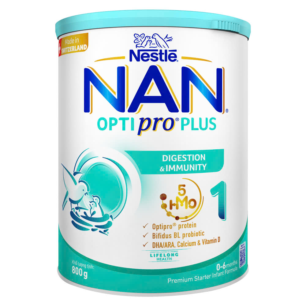Sữa Nan Optipro PLUS Số 1 Lon 800g (Cho bé 0 - 6 Tháng)
