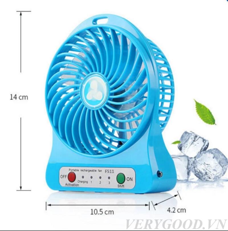 QUẠT MINI 3 TỐC ĐỘ PIN SẠC.CỔNG USB