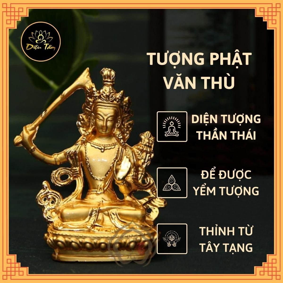 Statue Buddhist sect Tantrism-Manjusri Bodhisattva