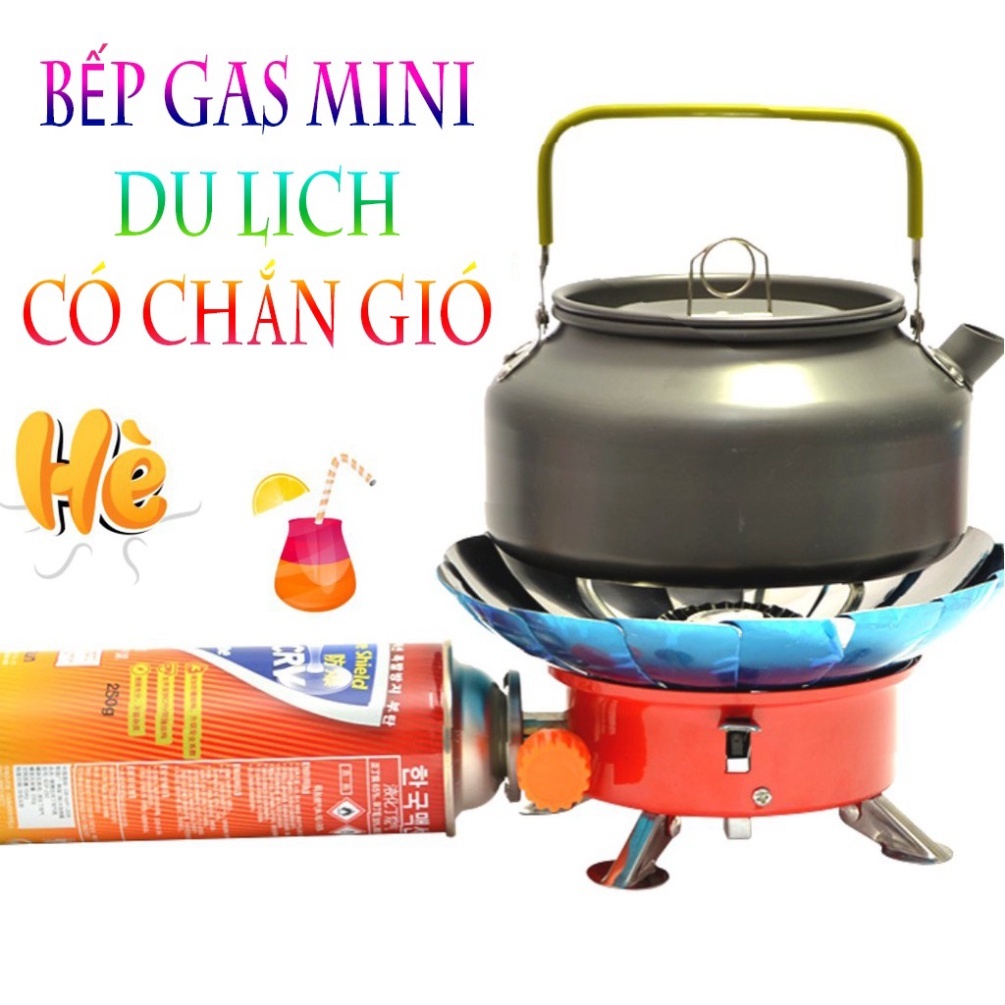 BẾP GA MINI CÓ CHẮN GIÓ GẤP GỌN DU LỊCH TIỆN LỢi