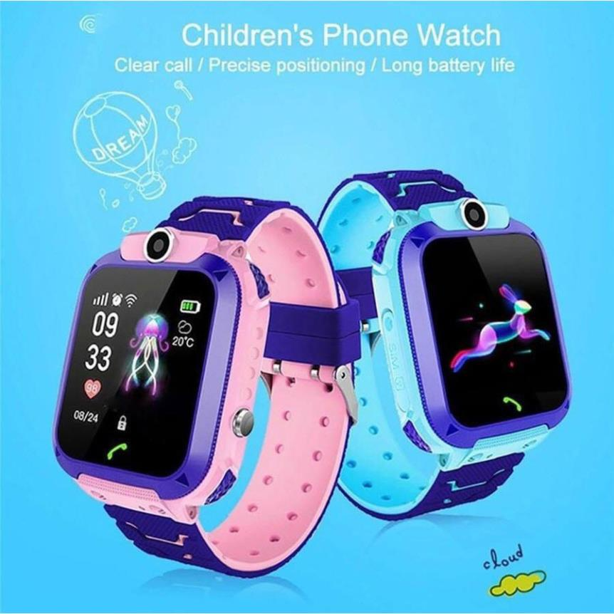 Đồng hồ thông minh Định vị Q12lắp sim nghe gọi 2 chiều Chống nước tích hợp 3g - Phukien911