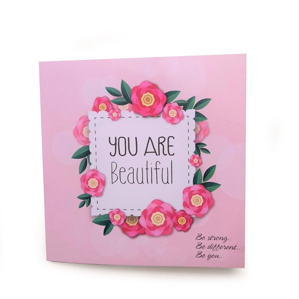 Thiệp basic Hoa Lá Khô - Thiệp vuông basic beautiful everyday