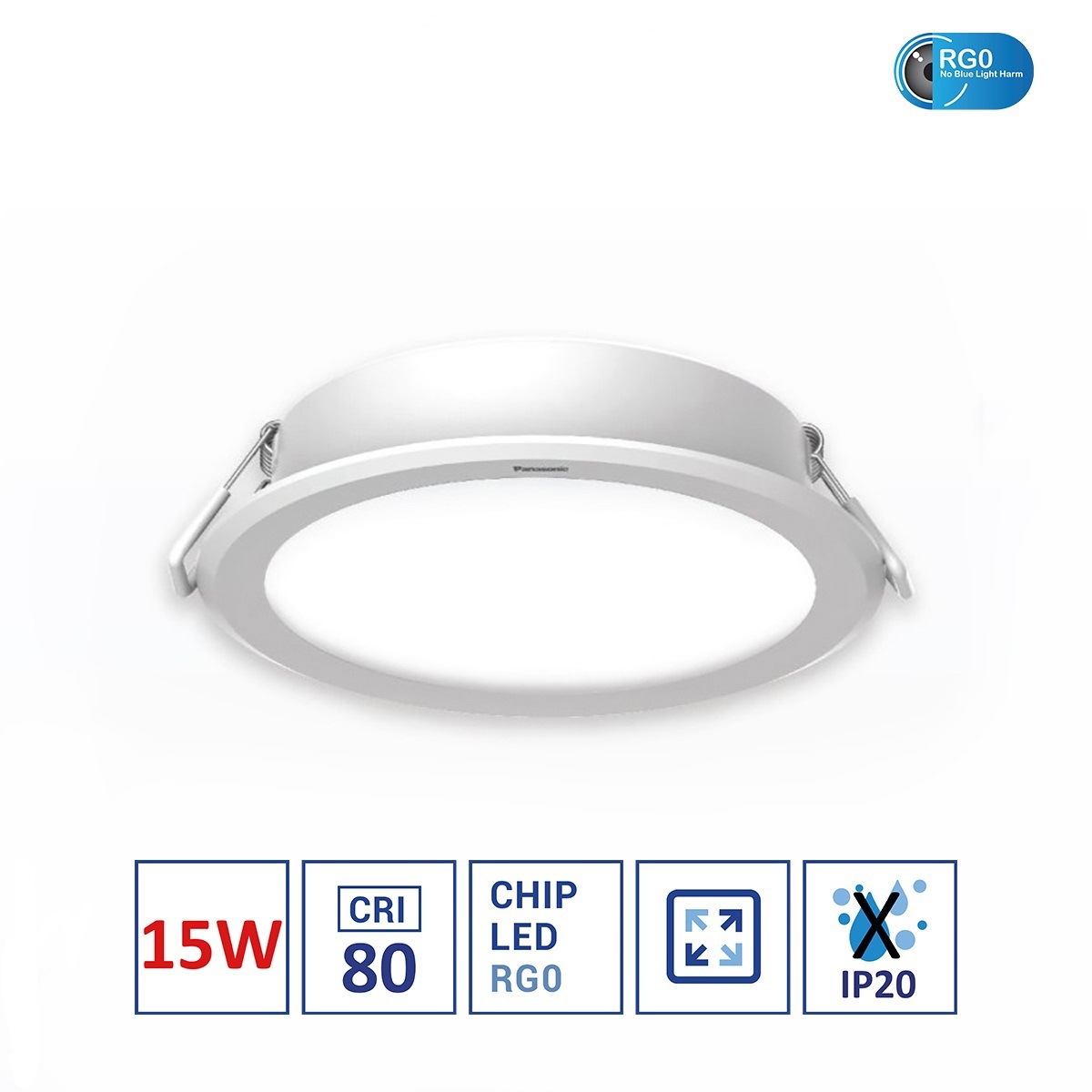 Đèn LED âm trần Downlight Đơn sắc Pana DN 2G Công suất (6W,9W,12W,15W,18W,24W)