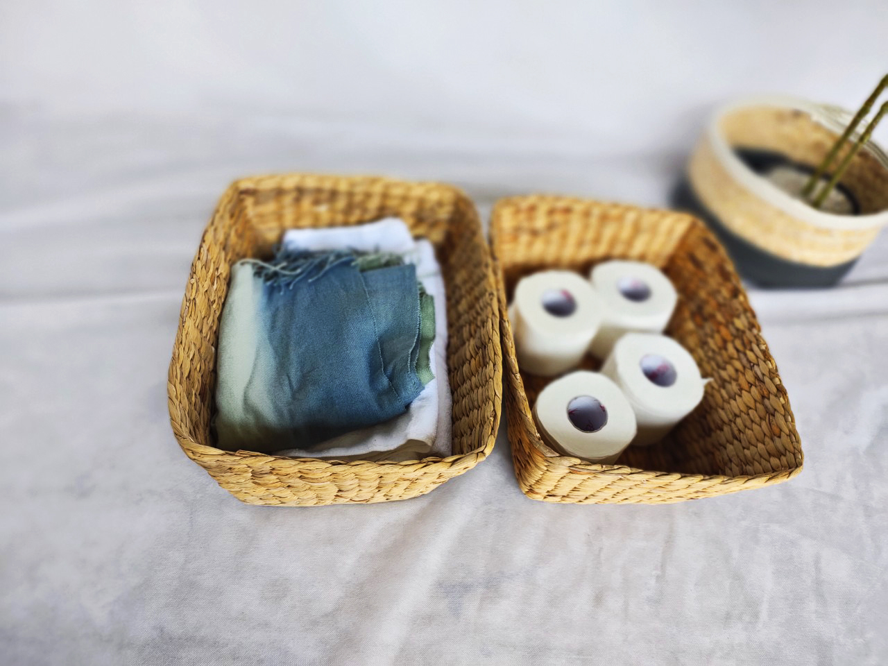 Giỏ lục bình đựng đồ nhà tắm nhà bếp handmade đan thủ công