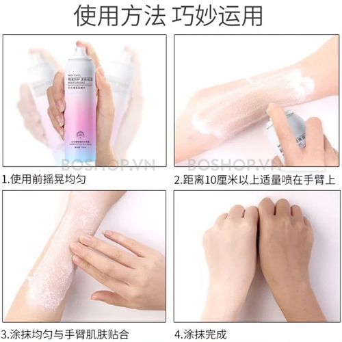 Xịt Chống Nắng Nâng dưỡng trắng da Body Tức Thì Maycreate Moisturizing Spray Hàn Nhập Khẩu 150ml