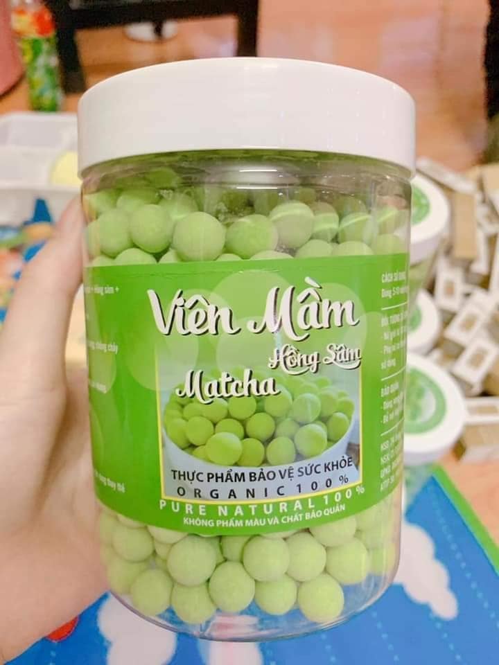VIÊN MẦM HỒNG SÂM MATCHA HỖ TRỢ TĂNG VÒNG 1 LÀM ĐẸP DA