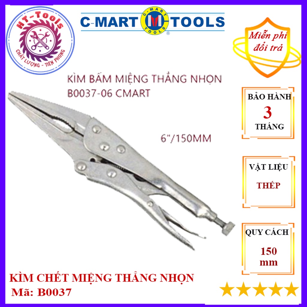Kìm bấm miệng thẳng nhọn 150mm/6" b0037-06 cmart
