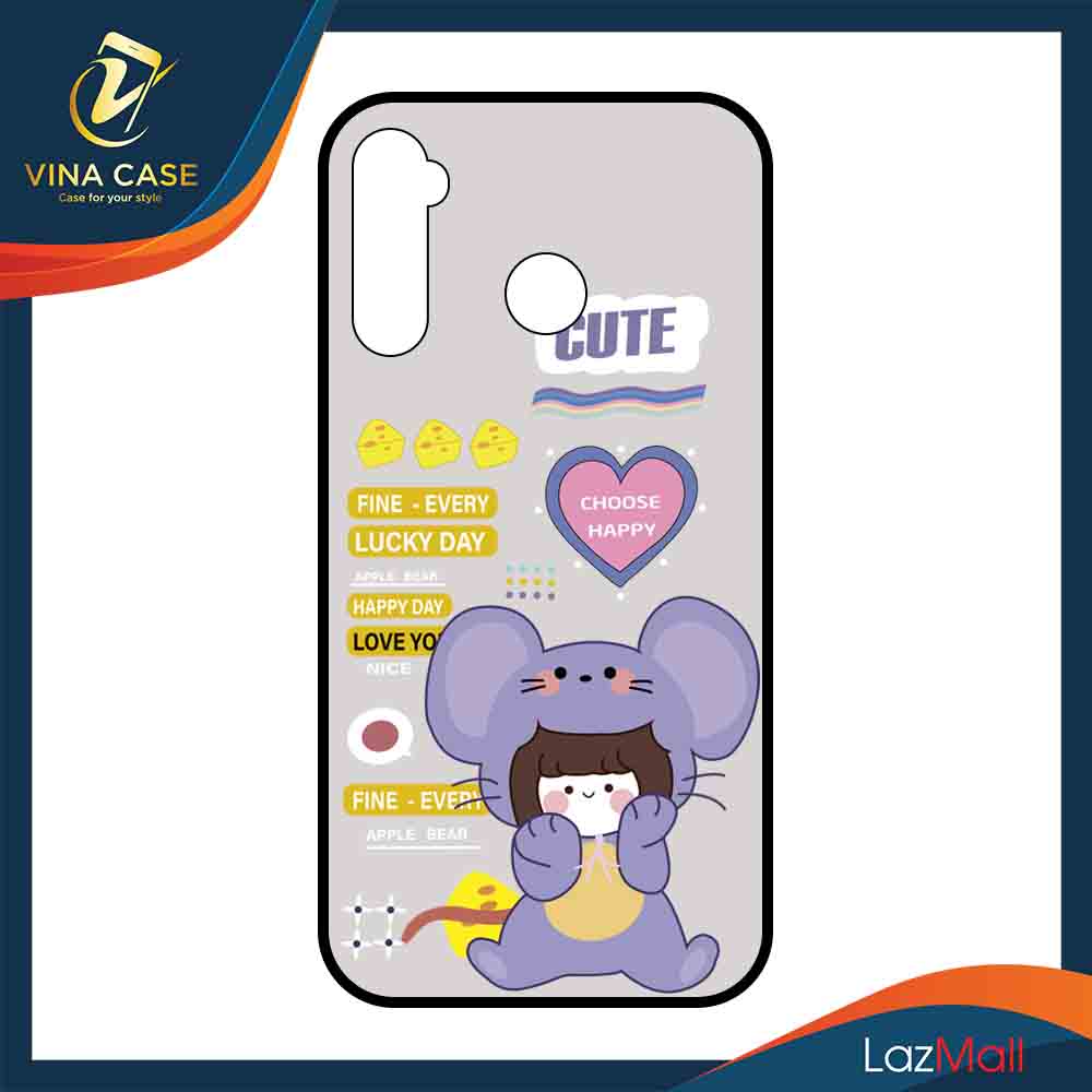 Ốp lưng Vina Case Realme 3/Realme 5/5i/5s/Realme 6/Realme 7.. in nhám hình mẫu Girl Cute chống bám vân tay