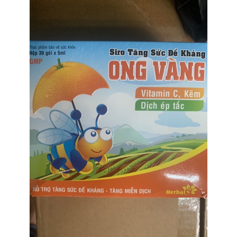 Siro Tăng Sức Đề Kháng Ông Vàng (Hộp 30 gói x 5ml)