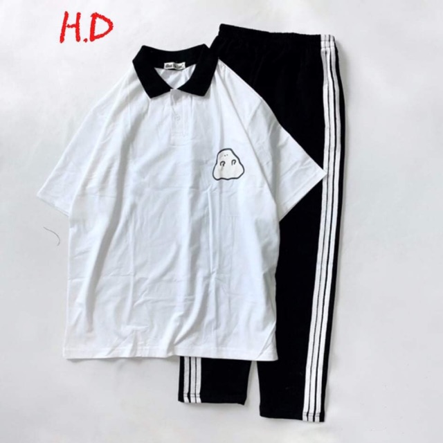 Sét polo ma nhỏ + quần 3 sọc hdu655