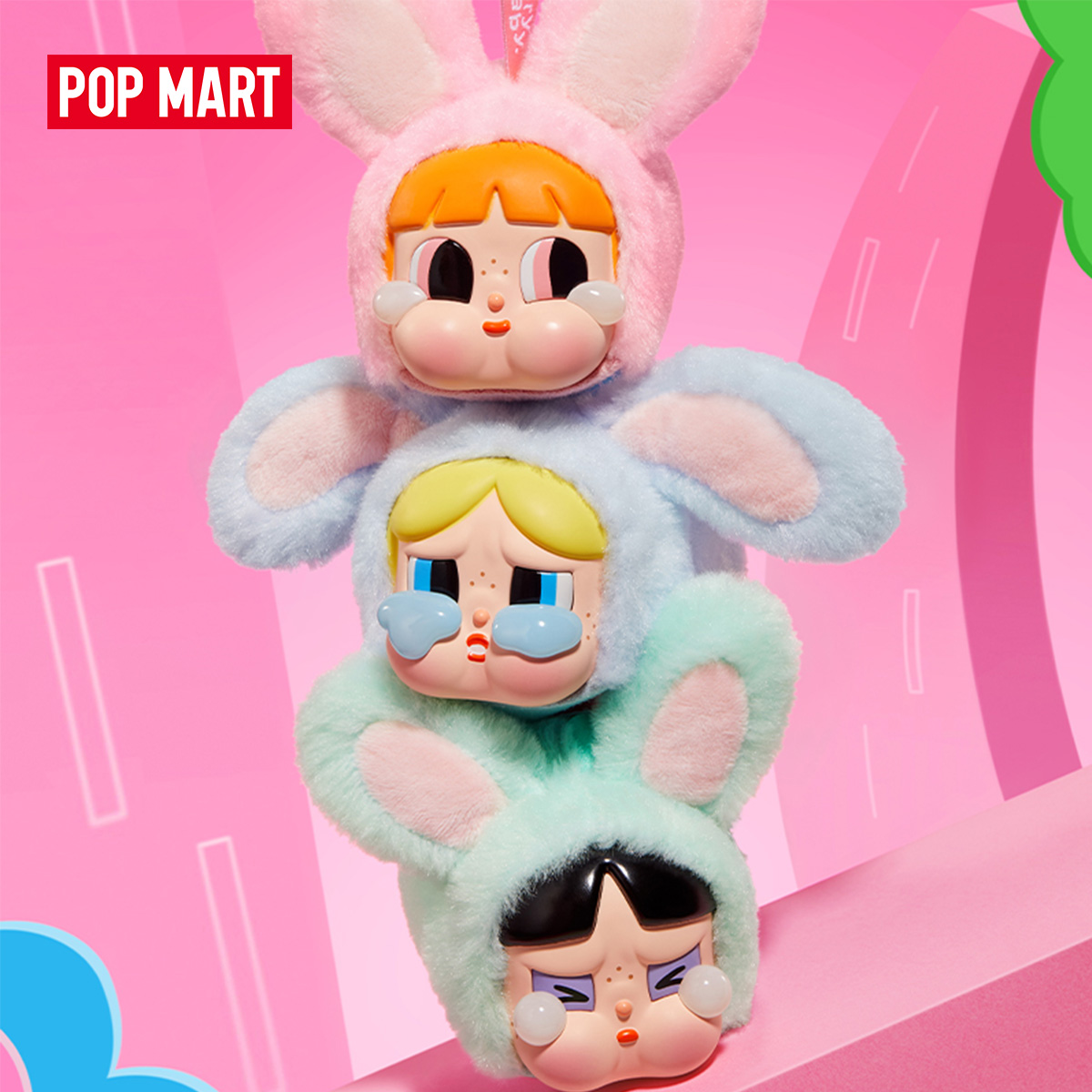 POP MART CRYBABY × Powerpuff Girls Series Action Figures – Vinyl Face Blind Box