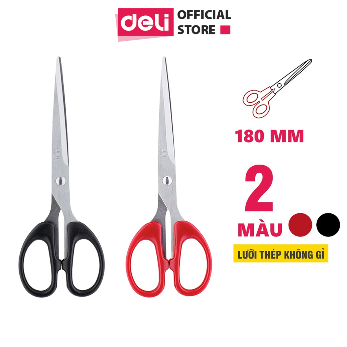 Kéo Văn Phòng 180mm Deli Đa Năng E6009