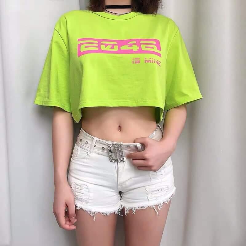 [HCM][Có ảnh thật] Áo croptop neon 2046 siêu chất
