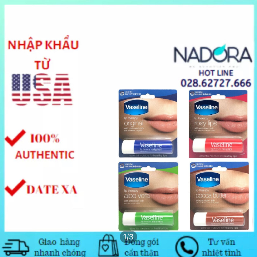 [NHIỀU MÙI] Son Dưỡng Dạng Thỏi - Vaseline Lip Therapy 4.8g