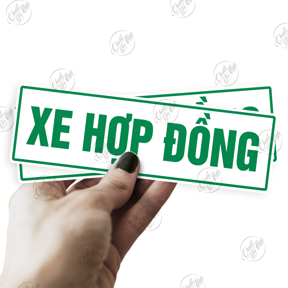 [PHẢN QUANG] Combo 2/4 miếng decal nhãn dán tem xe hợp đồng chống thấm nước ô tô xe khách du lịch taxi