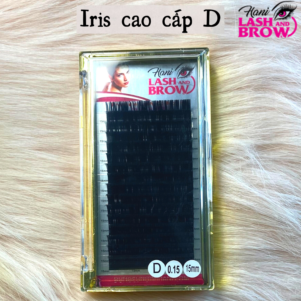 Mi khay Iris cao cấp độ cong D - Lông mi nối classic và volume - Hani Beauty