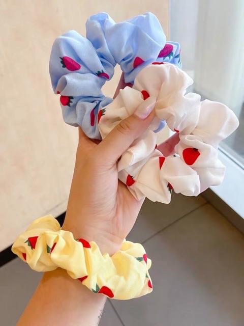 Dây cột tóc vải scrunchies