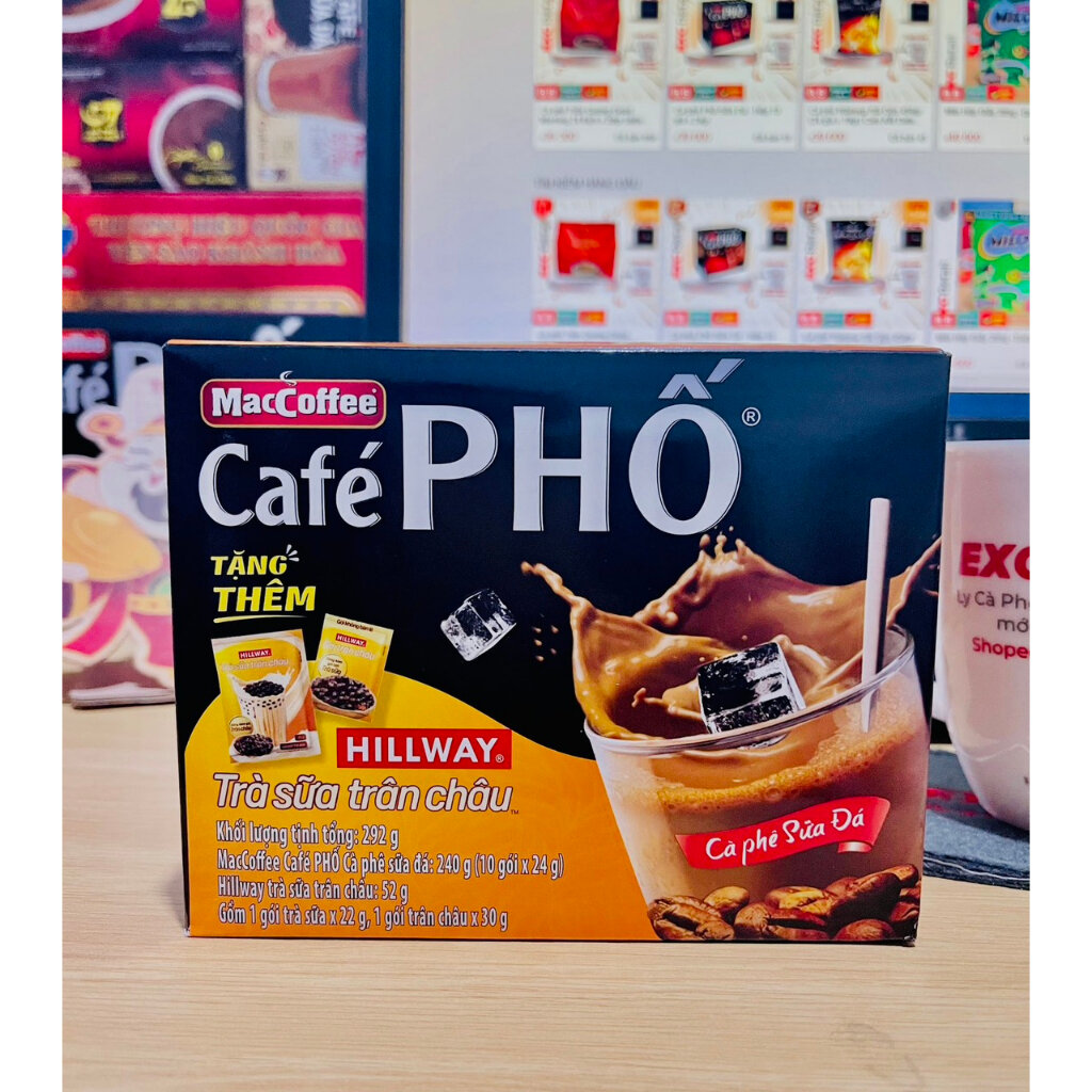 Hộp 10 gói café sữa phố Cafe Phố