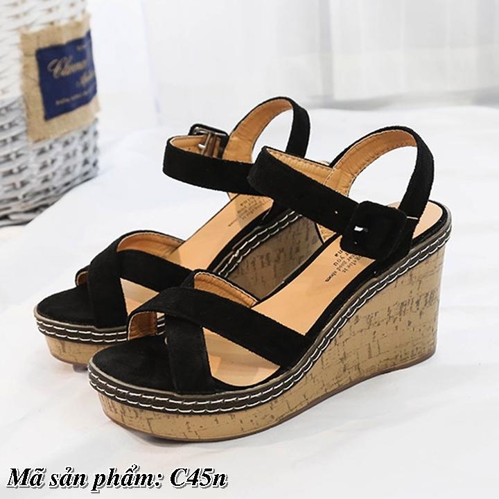 Giày xăng đan nữ đế xuồng quai chéo C45n