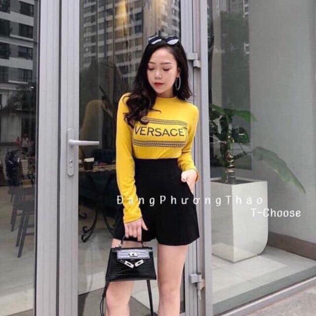 Quần short lưng cao vải tuyết mưa