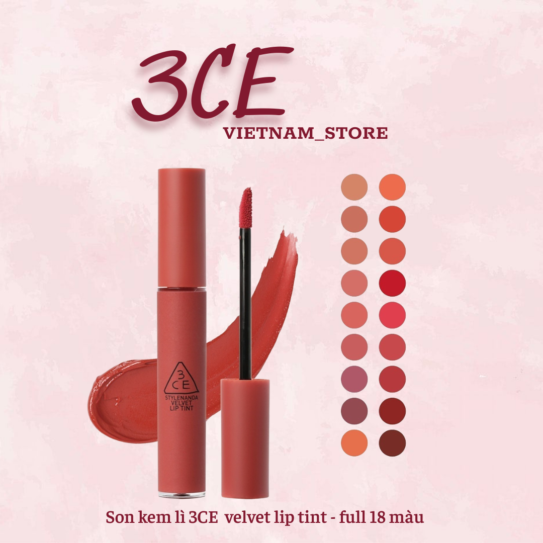 Son Kem Lì 3CE Velvet Lip Tint 4g