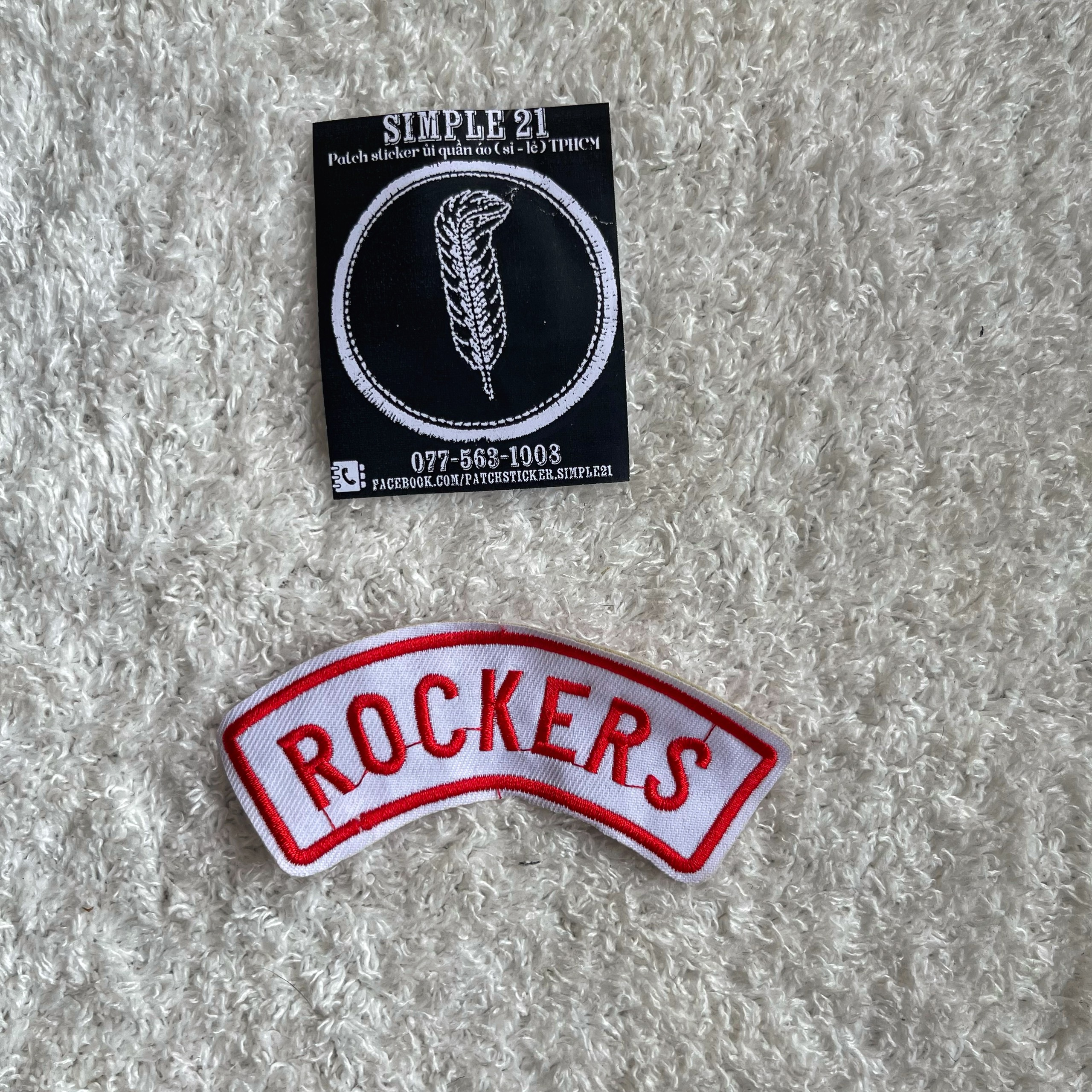 Patch sticker ủi quần áo simple21