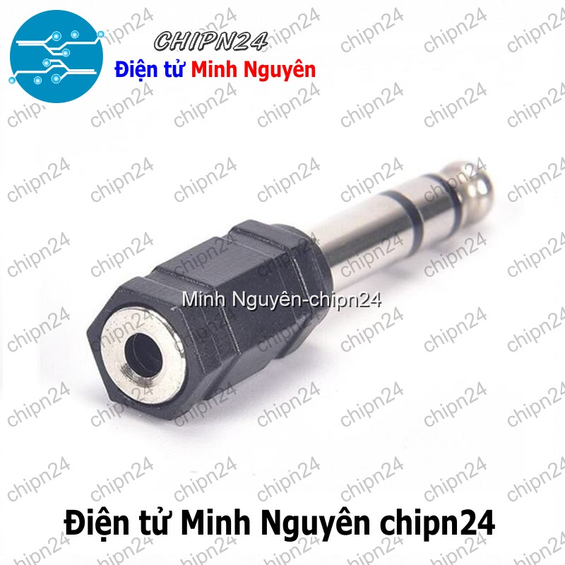 [1 cái] (F113.3) Đầu jack chuyển 6.5MM/6.35MM sang 3.5mm (Jack 6ly ra 3ly) - HH005279