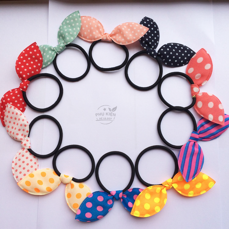 [HCM]Set 5 cột tóc tai thỏ dễ thương (nhiều màu)