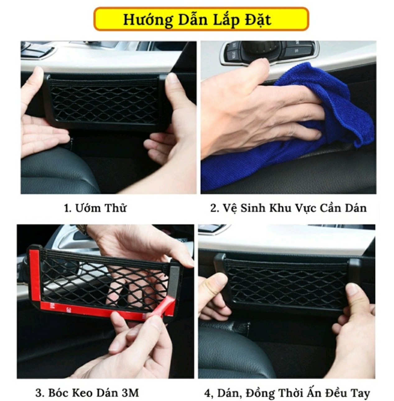 Túi lưới đựng điện thoại dán xe ô tô