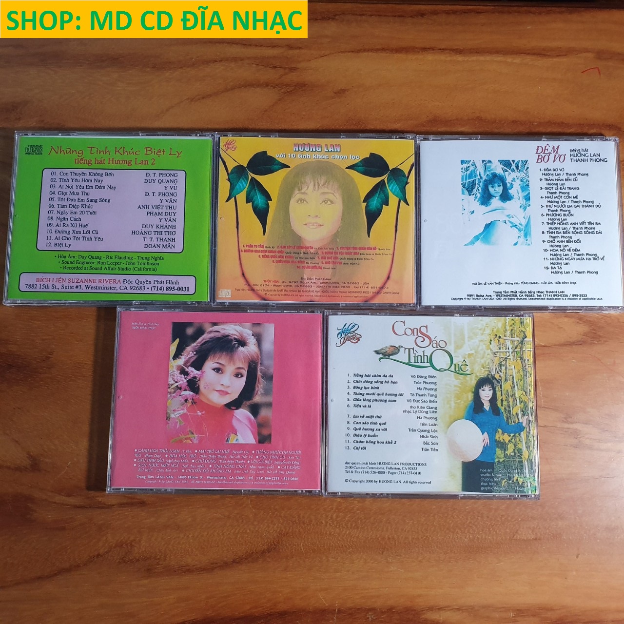 [MDCD] Bộ 5 CD Nhạc Hương Lan Tuyển Chọn